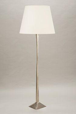 Inès contemporary silver floor lamp. Objet insolite. 