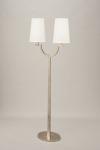 Perceval symmetrical floor lamp, nickel finish. Objet insolite. 