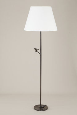 Plume lamp black birds in solid bronze with patina . Objet insolite. 