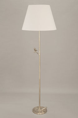 Plume floor lamp silver birds. Objet insolite. 