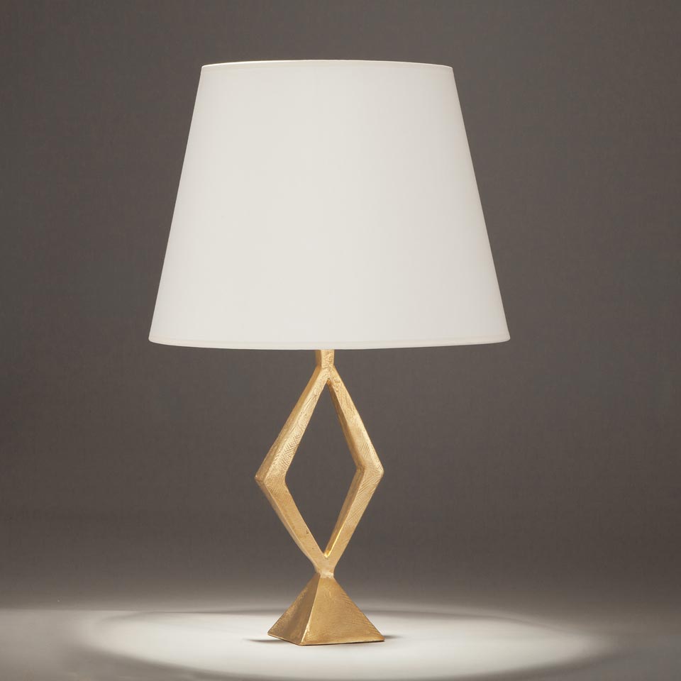 Lampadaire pied en bronze massif doré Mancha, Objet Insolite, Luminaires  en bronze