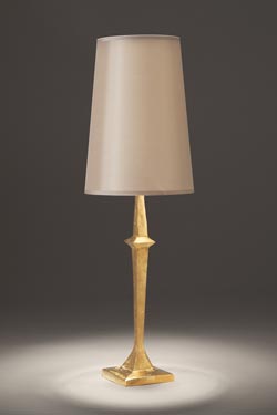 Adam narrow golden table lamp. Objet insolite. 