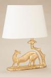 Donola table lamp with golden ermine. Objet insolite. 