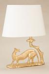 Donola table lamp with golden ermine. Objet insolite. 