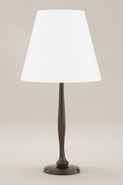 Dora table lamp in solid bronze with black patina. Objet insolite. 