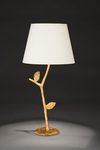 Flora golden vegetable table lamp. Objet insolite. 