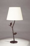 Flora plant table lamp in black patinated bronze. Objet insolite. 