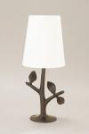 Folia small country-style table lamp in patinated bronze. Objet insolite. 