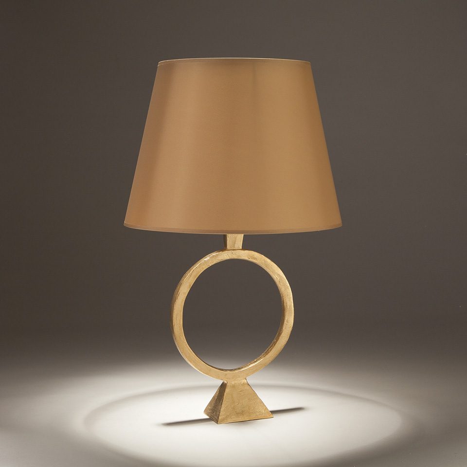 Gilt Bronze Table Lamp Foot With A Wide, Large Wide Table Lamps