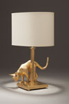 Gold solid bronze table lamp Cat. Objet insolite. 