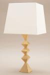 Infini geometric table lamp in gilt bronze. Objet insolite. 