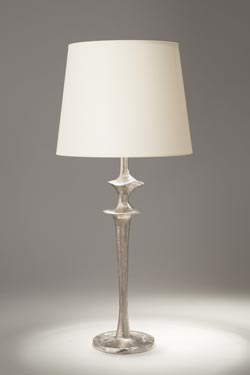 Mancha organic silver table lamp. Objet insolite. 