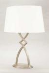 Mona satin nickel bronze table lamp . Objet insolite. 