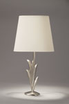 Satin Nickel Table Lamp Vegetable Shape and Oval Shade Lys . Objet insolite. 