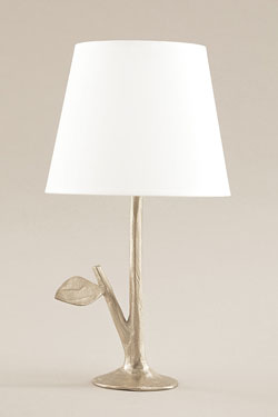 Sila table lamp branch silver finish. Objet insolite. 