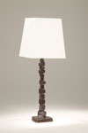 Small table lamp in black patinated bronze Fragile. Objet insolite. 