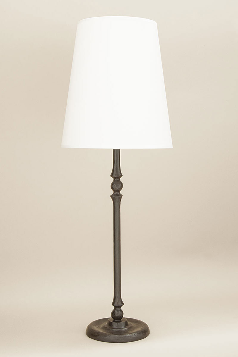 Stanislas table lamp candle holder black bronze. Objet insolite. 