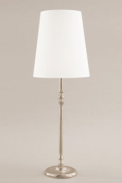 Stanislas table lamp candle holder nickel finish. Objet insolite. 