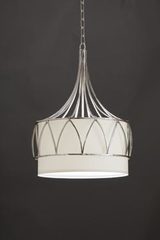 Tiare suspension couronne en bronze finition nickel. Objet insolite. Tiare suspension couronne en bronze finition nickel. Objet insolite.