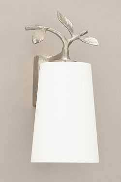 Dolce Sconce Plant Satin Nickel. Objet insolite. 