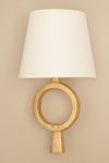 Dona ring-shaped wall lamp, gold finish. Objet insolite. 