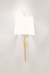 Eole plant wall light in gilded bronze. Objet insolite. 