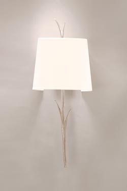 Eole plant wall lamp in satin nickel bronze. Objet insolite. 