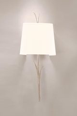 Eole plant wall lamp in satin nickel bronze. Objet insolite. 