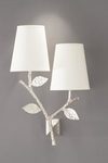 Flora wall lamp 2 plant lights in silvered bronze. Objet insolite. 