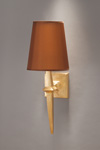 Gilded wall lamp and terracotta lampshade Adam. Objet insolite. 