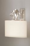 Lili cat wall lamp in silvered bronze. Objet insolite. 