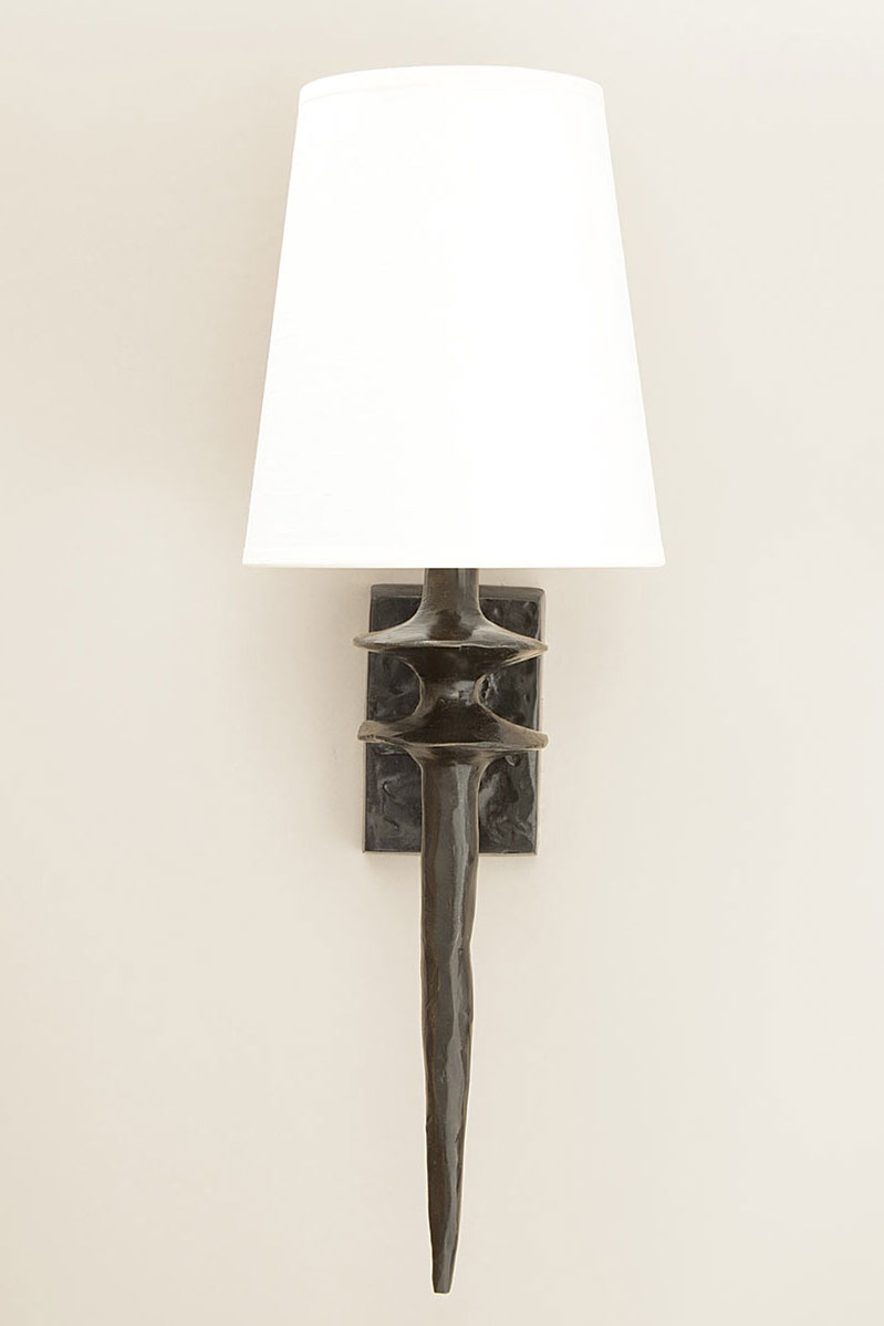 Mancha contemporary wall lamp in bronze. Objet insolite. 