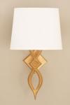 Mona wall lamp in solid bronze with gold finish. Objet insolite. 