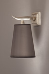 Satin nickel solid bronze wall lamp Fuso small. Objet insolite. 