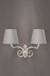 Sully 2-light bronze wall sconce with satin nickel finish. Objet insolite. 