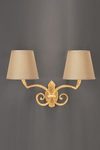 Sully 2-light wall lamp in gilded bronze. Objet insolite. 