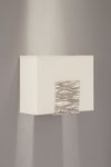 Zen geometric wall lamp in satin nickel finish. Objet insolite. 