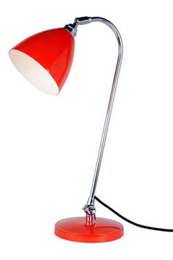 Task Solo red desk lamp. Original BTC. 