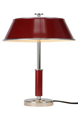 Victor red desk lamp. Original BTC. 