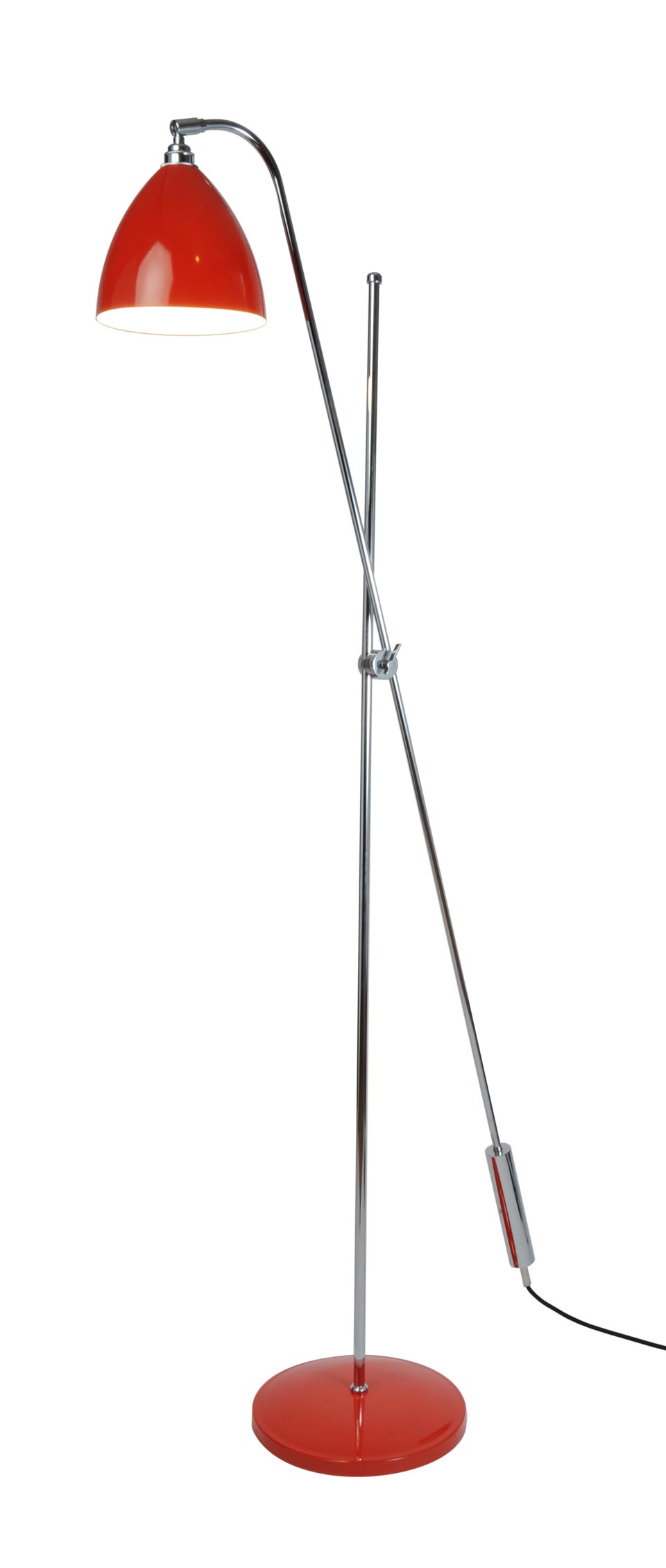Red metal on sale floor lamp
