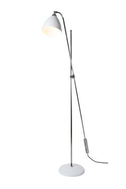 Task Overreach white industrial style floor lamp. Original BTC. 