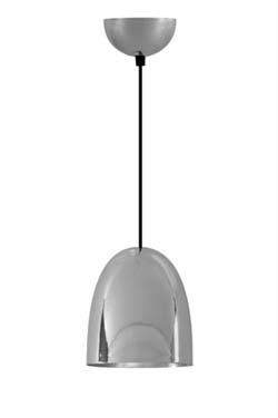 Stanley pendant lamp in bright nickel, small model. Original BTC. 