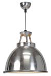 Titan  aluminium pendant lamp medium model with wired glass. Original BTC. 