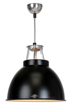 Titan black pendant lamp medium size model without glass. Original BTC. 