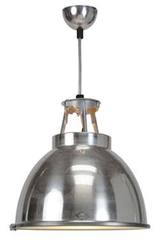 Titan large aluminium pendant lamp with glass. Original BTC. 