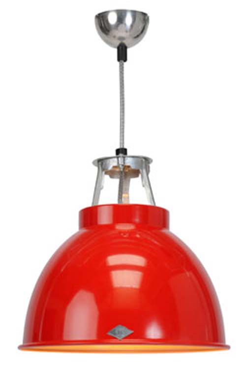 Titan red pendant lamp medium model without glass. Original BTC. 