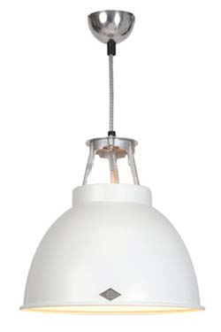 Titan white pendant lamp medium model without glass. Original BTC. 