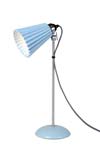 Hector Plissée table lamp with blue porcelain shade. Original BTC. 