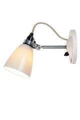 Hector wall lamp with switch and small white shade. Original BTC. 