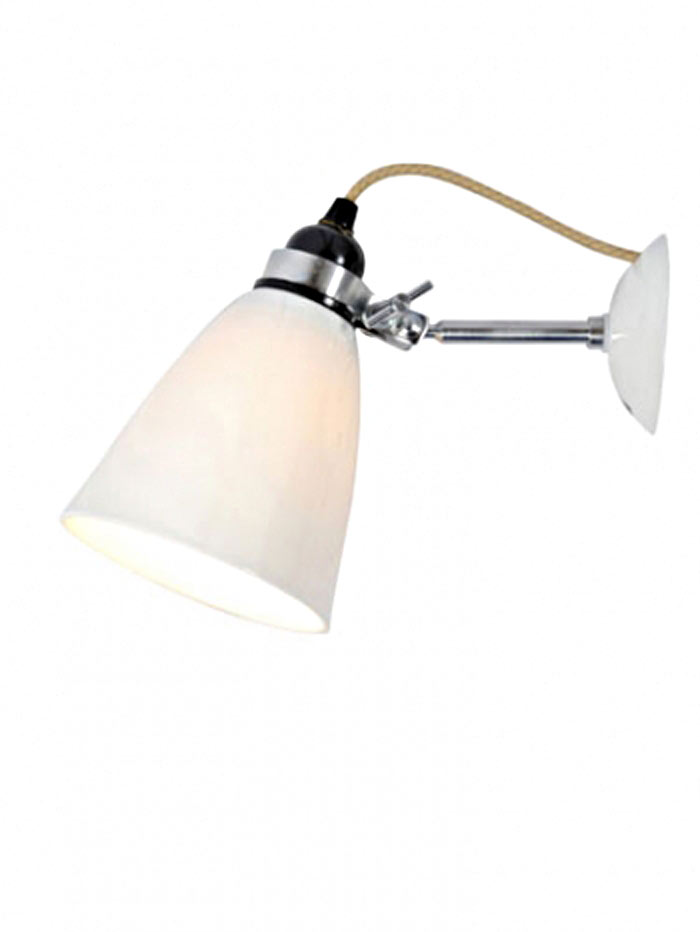 Hector medium wall lamp in white. Original BTC. 